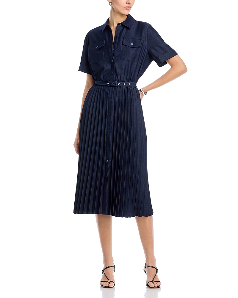 T Tahari Button Down Midi Dress