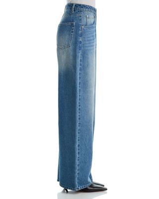 Sydnee High Rise Barrel Jeans with Scarf in Marina Wash