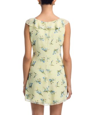 Marina Silky Chiffon Harper Fleur Mini Dress