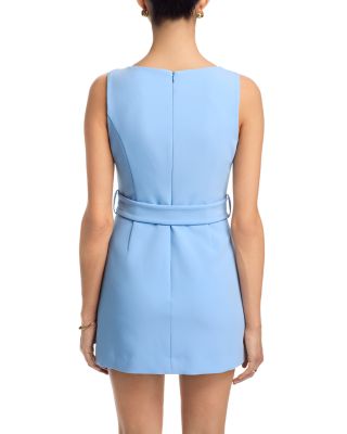 Azra Twill Belted Mini Dress
