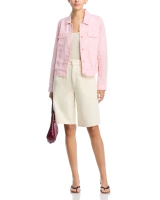 Two Palms Raw-Edge Linen Jacket