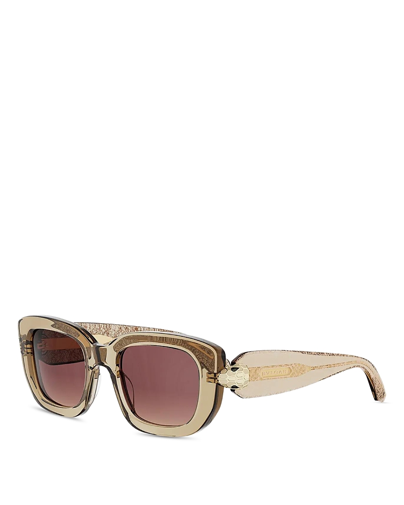 Bvlgari Serpenti Forever Rectangular Sunglasses, 50mm