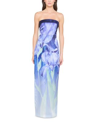 Cyrilla Strapless Column Gown