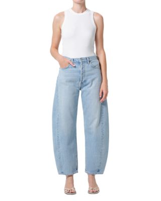 Luna Pieced High Rise Barrel Jeans in Addition
