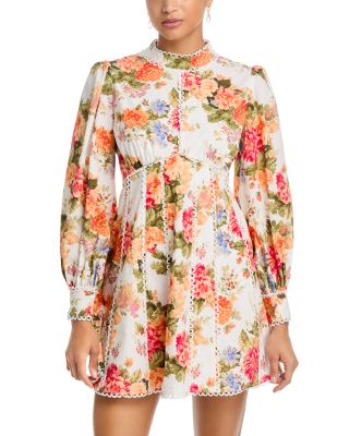Floral Ric Rac Inset Mini Dress - Exclusive
