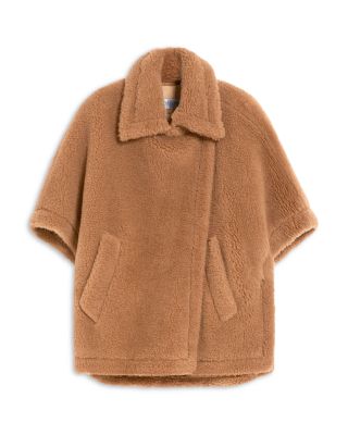 Tebe Wool & Silk Teddy Poncho Jacket