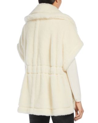 Newabavo1 Alpaca, Wool & Silk Teddy Poncho