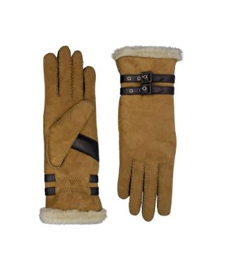  Bombera Double Face Lambskin with Contrast Buckles Gloves