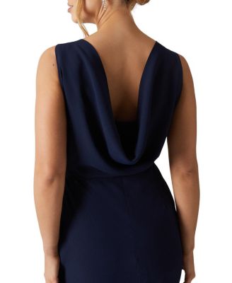 Cowl Back Maxi Bridesmaid Dress