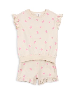 Girls' Gummy Bear Print Sweatshirt & Shorts Set - Baby