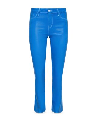 Tati Mid Rise Crop Micro Bootcut Jeans in Regatta Blue