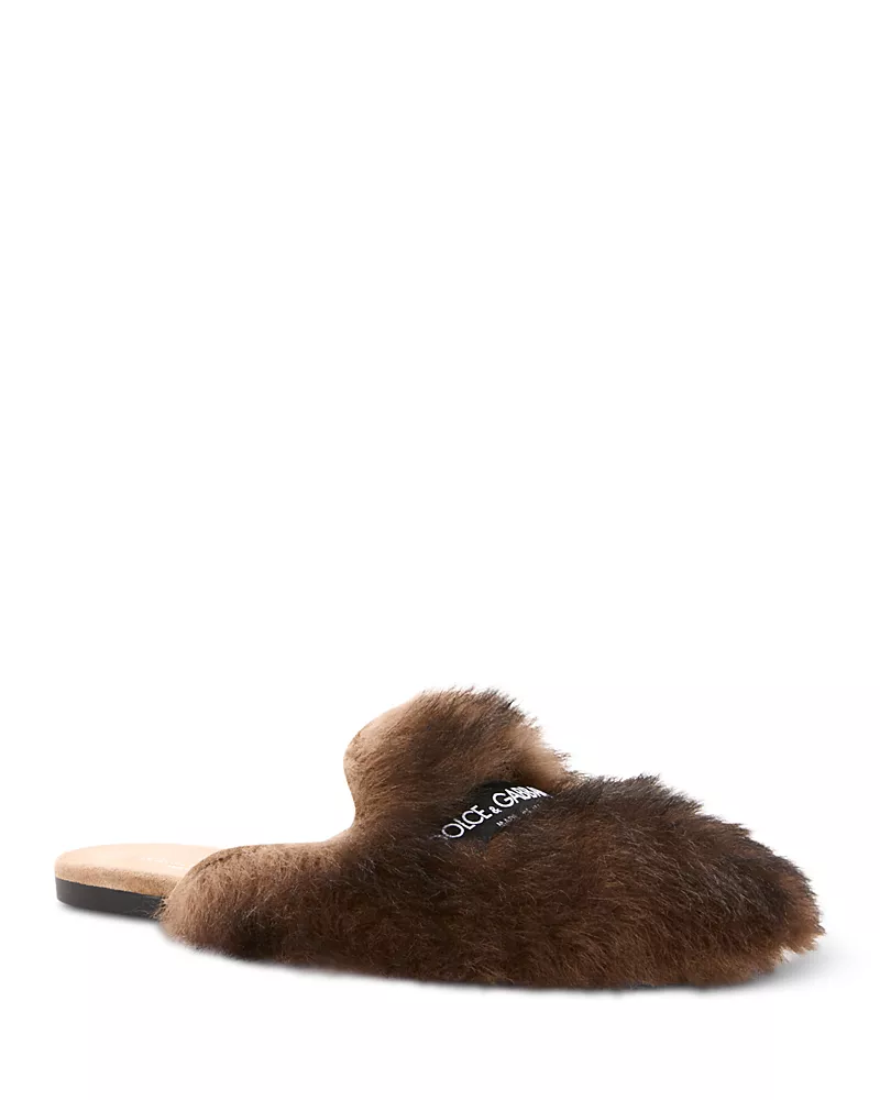 Dolce & Gabbana Women's Shearling Mules