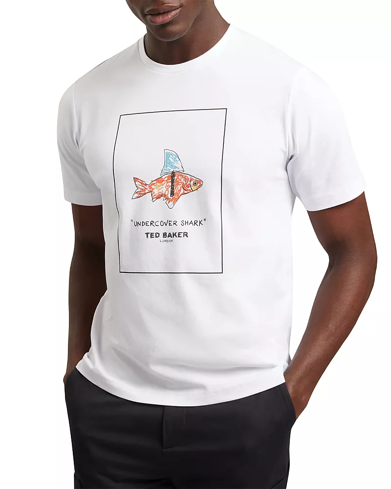Ted Baker Lucu Short Sleeve Undercover Shark Graphic Tee