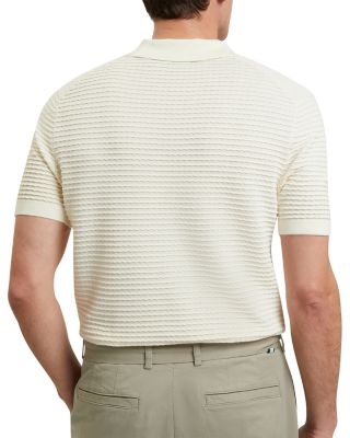 Bestel Short Sleeve Wavy Stitch Open Neck Polo