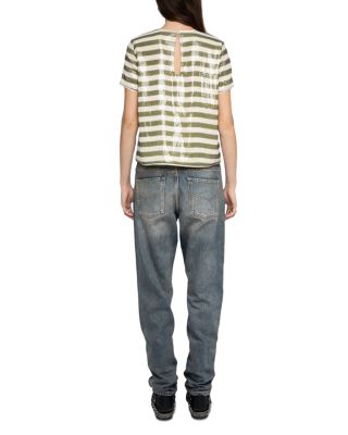 Tchao Sequin Stripe Top 