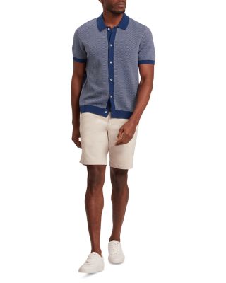 Noliva Short Sleeve Small Stitch Button Through Polo