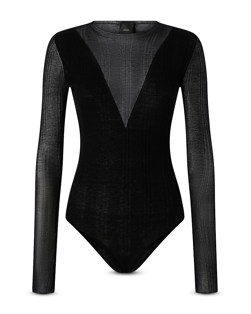 Pinko Disgelo Mixed Media Bodysuit