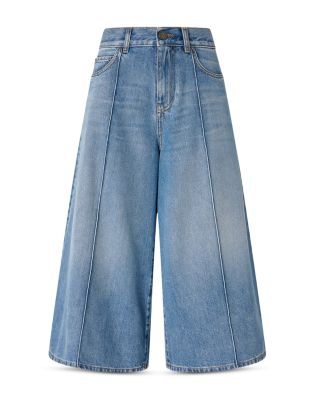Burkina Bermuda Wide Leg Jeans in Pjd