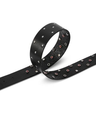 Women's Tex Crystal & Leather Waist Belt