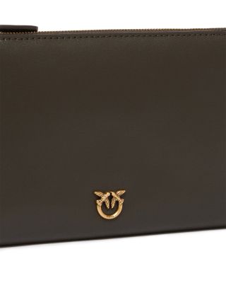 Mini Leather Flat Zip Pouch