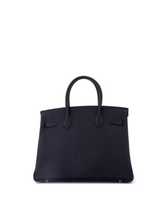 Birkin 30 Handbag Black Epsom with Palladium Hardware