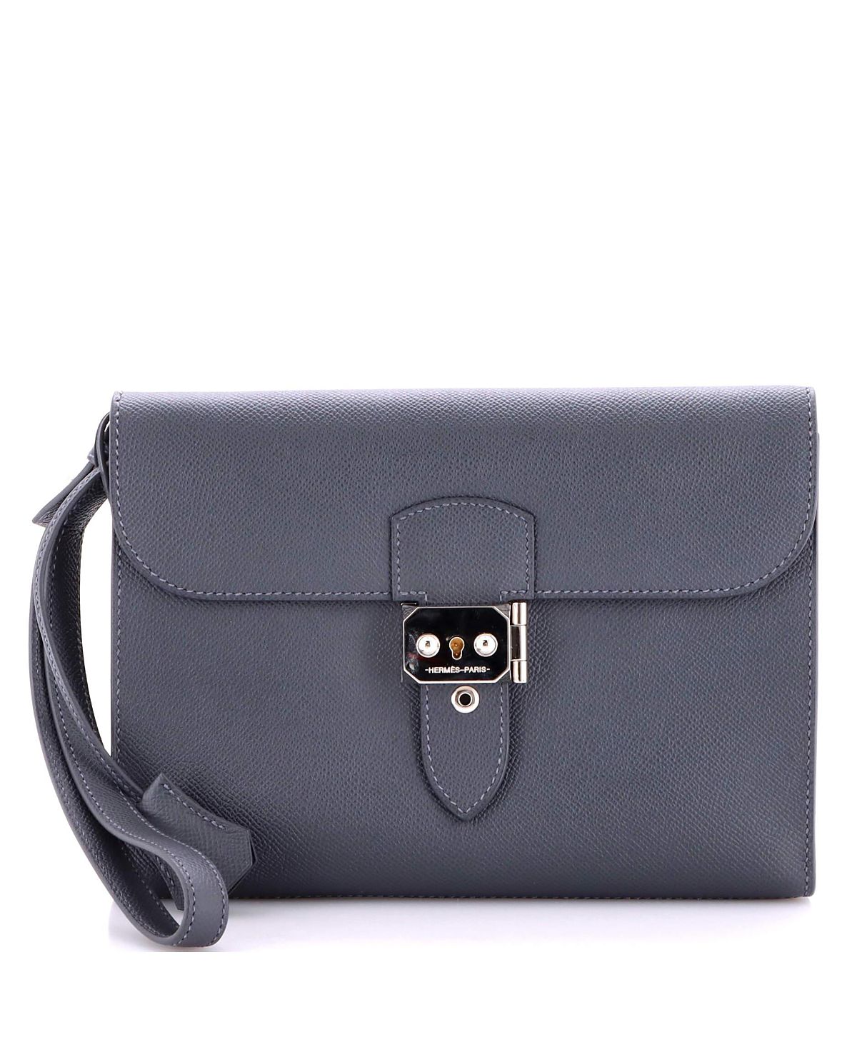 Pre-Owned HERMES 24 Sac a Depeches Wristlet Pouch Epsom
