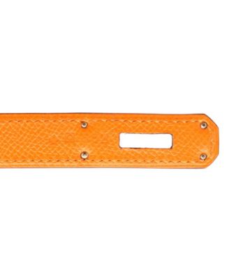 Birkin 30 Handbag Orange Epsom with Palladium Hardware