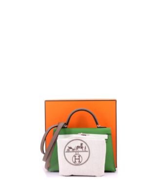 Kelly 20 Handbag Tricolor Epsom with Palladium Hardware
