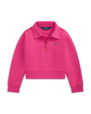 Girls' Double Knit Collared Boxy Sweatshirt - Little Kid