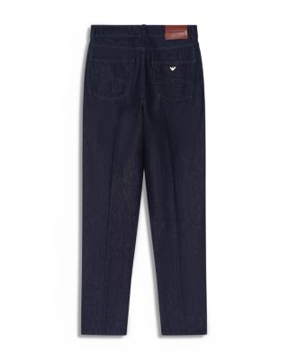 High Rise Straight Jeans in Solid Medium