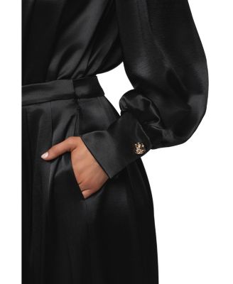  Satin Bliss Pleated Pant