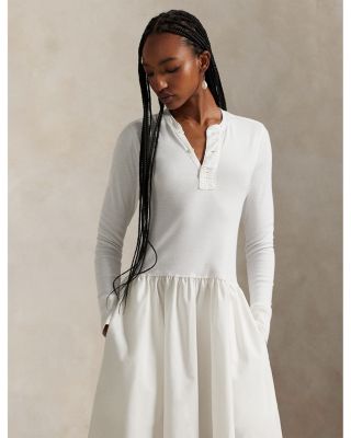 Cotton Henley Dress
