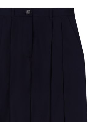 Wool Pleated Pants