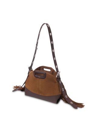 Miss M Mini Suede & Leather Shoulder Bag