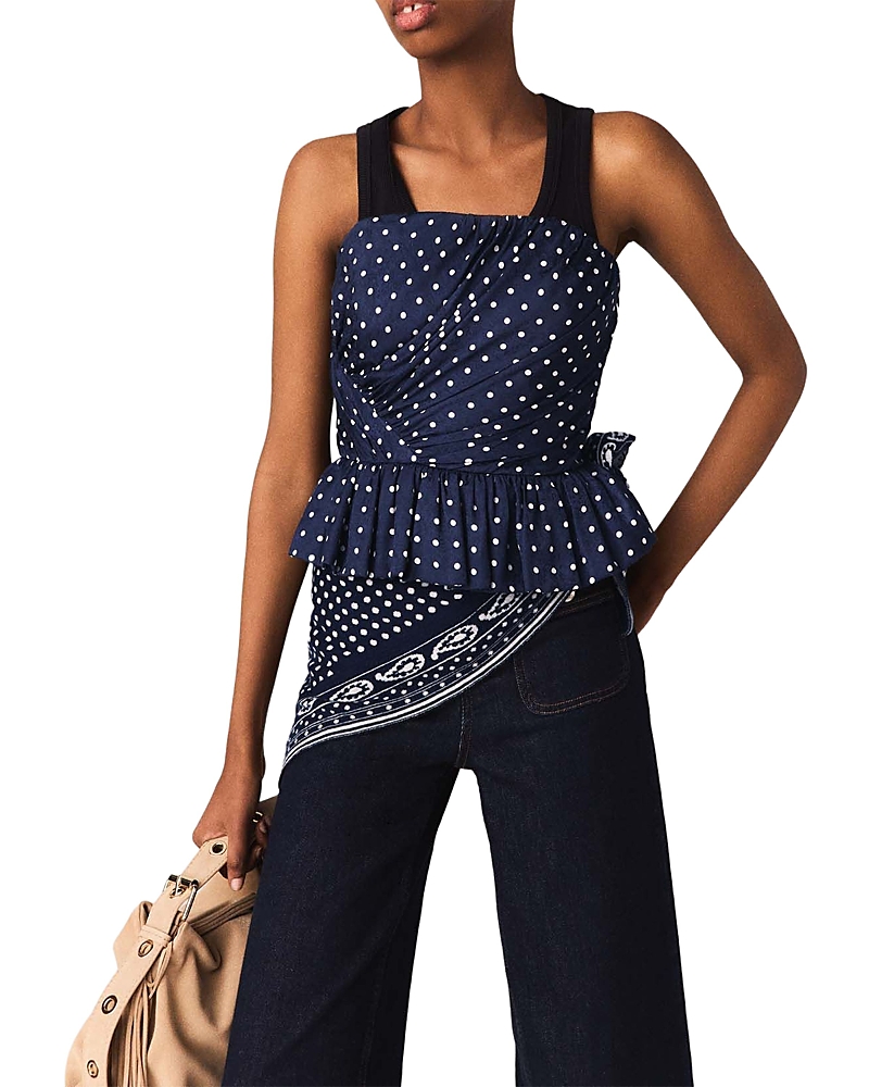 Maje Patterned Bustier Top