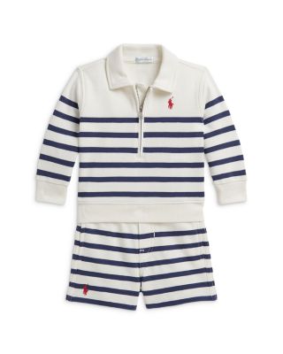 Boys' Striped French Terry Pullover & Shorts - Baby