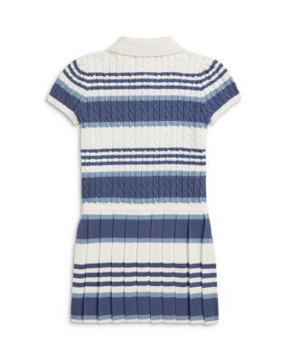 Girls' Striped Mini Cable Cotton Sweater Dress - Baby