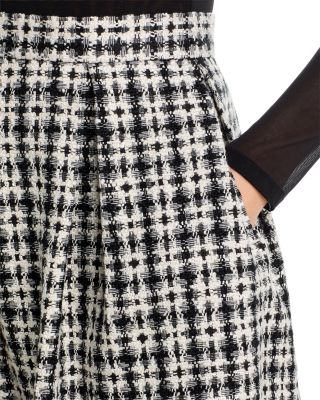 Chara Sheer Sleeve Tweed Dress