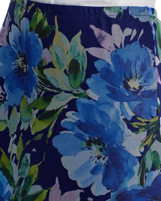 Floral Print Fishtail Mesh Maxi Skirt - Exclusive