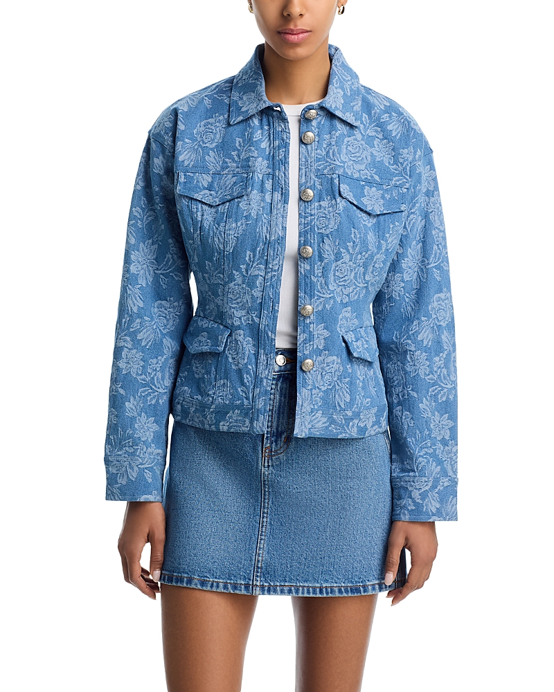 Aqua Denim Jacquard Jacket - Exclusive