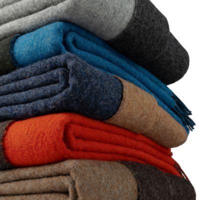 The Gentlemen's Collection Reversible Double Cloth Lambswool Throw