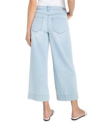 Stride Crop Wide Leg Jeans in Marine Flowers