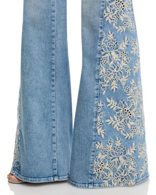 Joplin High Rise Wide Flare Leg Jeans in Silverwood Moon