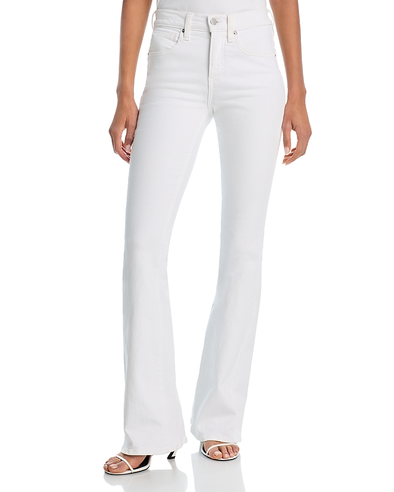 Veronica Beard Beverly Skinny Flare Extended Jeans in White