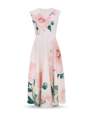 Rakhi Scuba Floral Printed Midi Dress