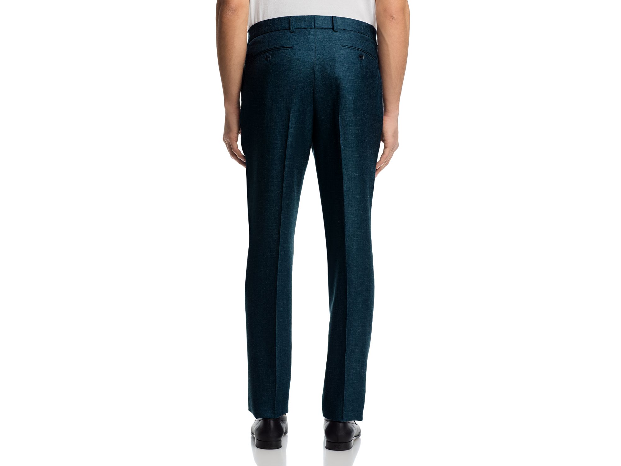 Wool, Silk & Linen Mélange Suit Pants — Image 6