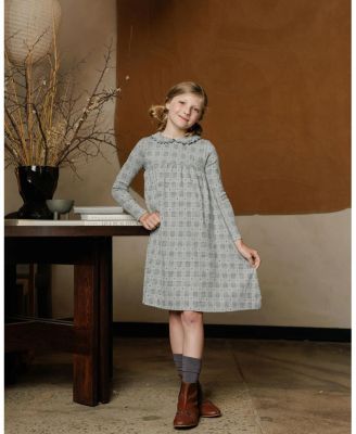 Girls' Cotton Floral Plaid Collection Dress - Little Kid, Big Kid