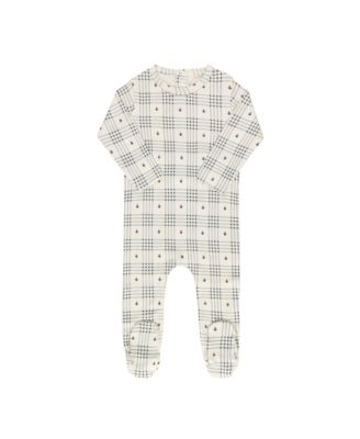 Unisex Cotton Floral Plaid Collection Footie - Baby