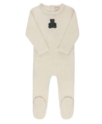  Unisex Velour Plaid Bear Collection Footie + Beanie - Baby