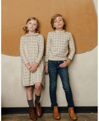 Boys' Cotton Floral Plaid Collection Polo Sweatshirt - Little Kid, Big Kid